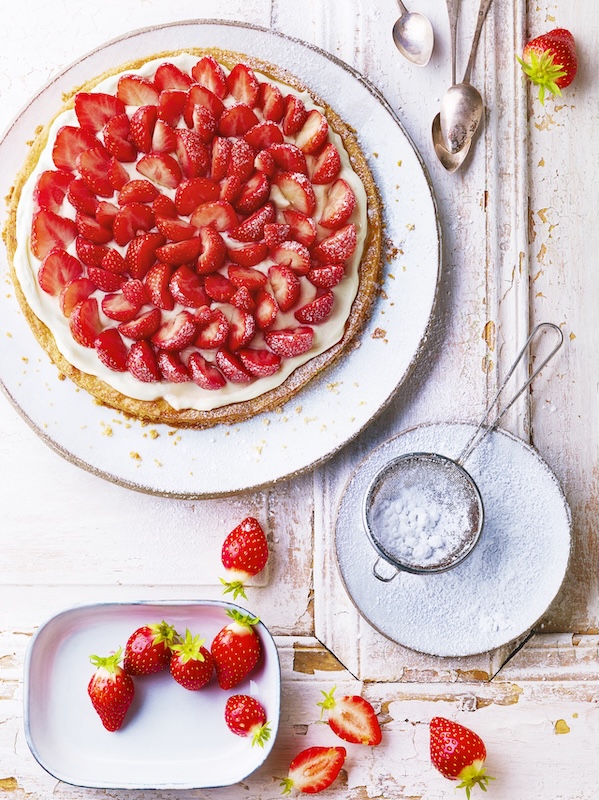 recette de Tarte aux fraises printanière