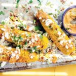 Maïs grillé sauce feta