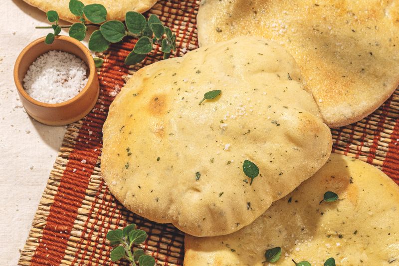 Le pain pita de Santorin