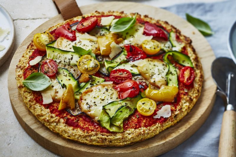 Pizza aux légumes grillés et Scarmoza
