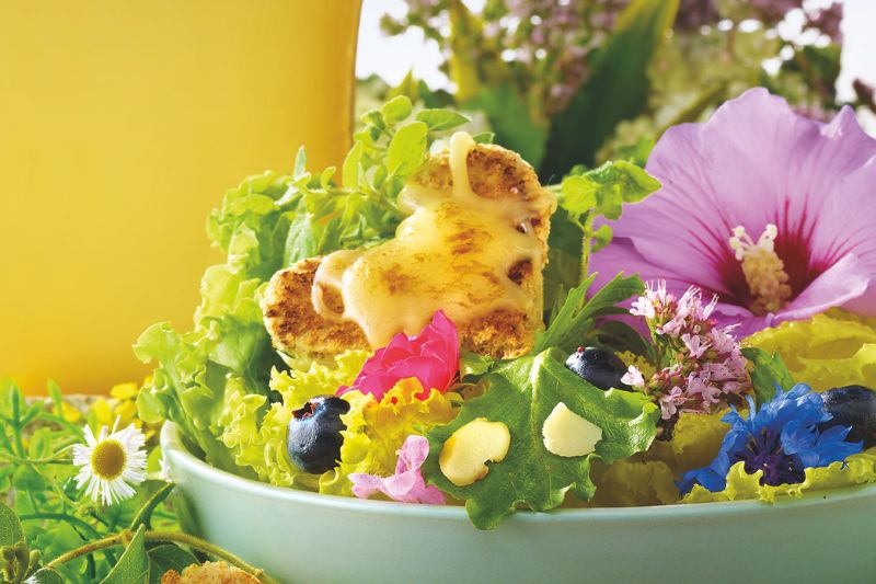 Salade fleurie au Beaufort