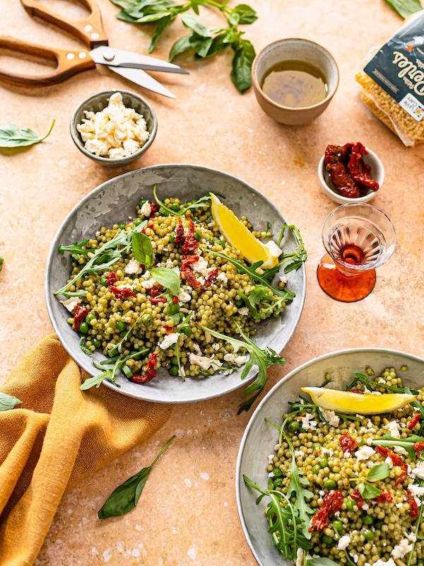 recette de Salade de pâtes aux petits pois