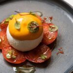 Salade caprese destructurée