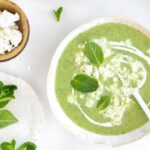 Soupe froide de courgette feta