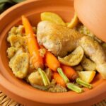 Tajine de poulet aux carottes et artichauts