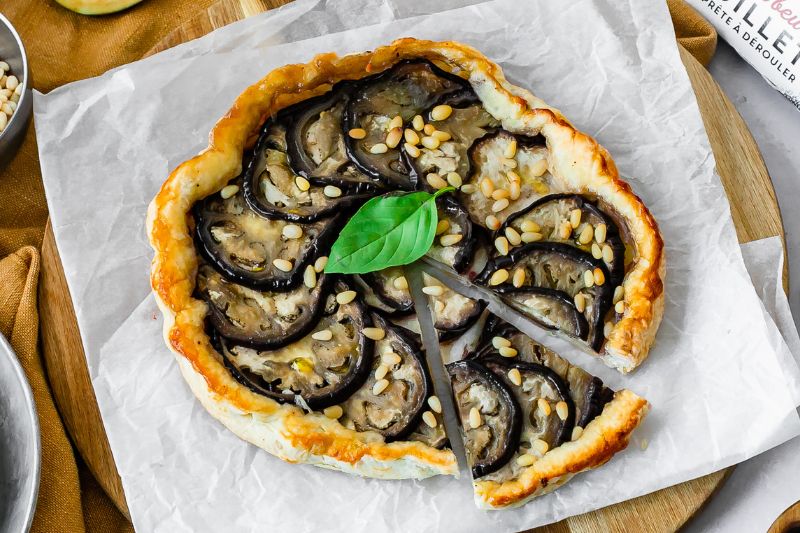 Tarte tatin d’aubergines
