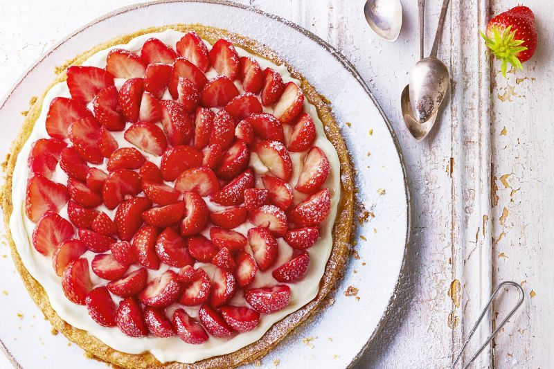 Tarte aux fraises printanière