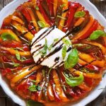 Tarte tatin aux poivrons et à la brousse
