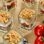 Verrines crumble aux tomates
