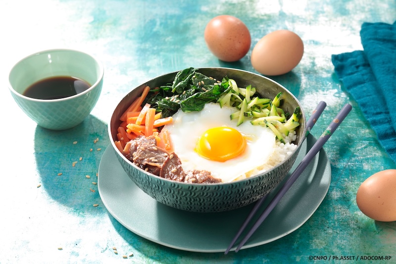 recette de Bibimbap coréen aux courgettes