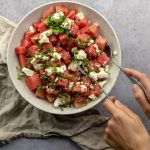 recette de Salade feta pastèque