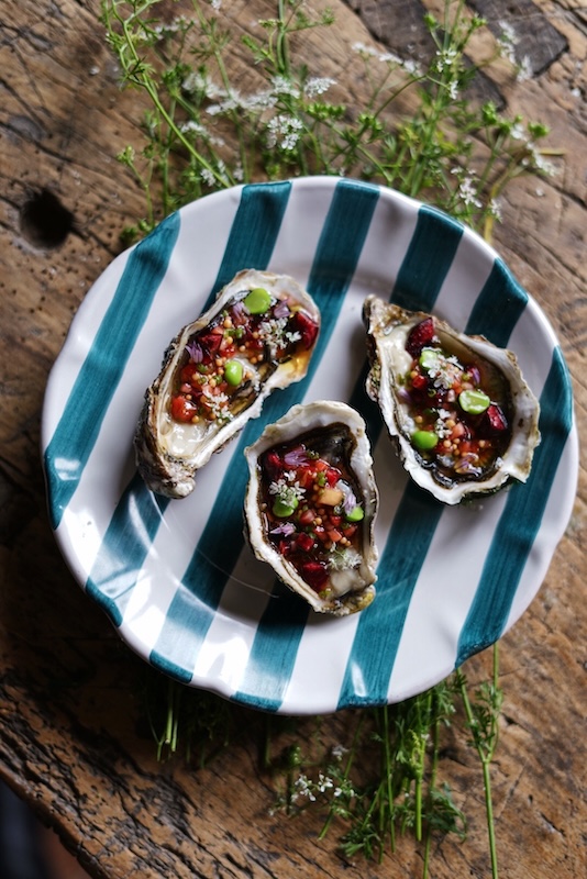 recette Huîtres grillées et sauce vierge