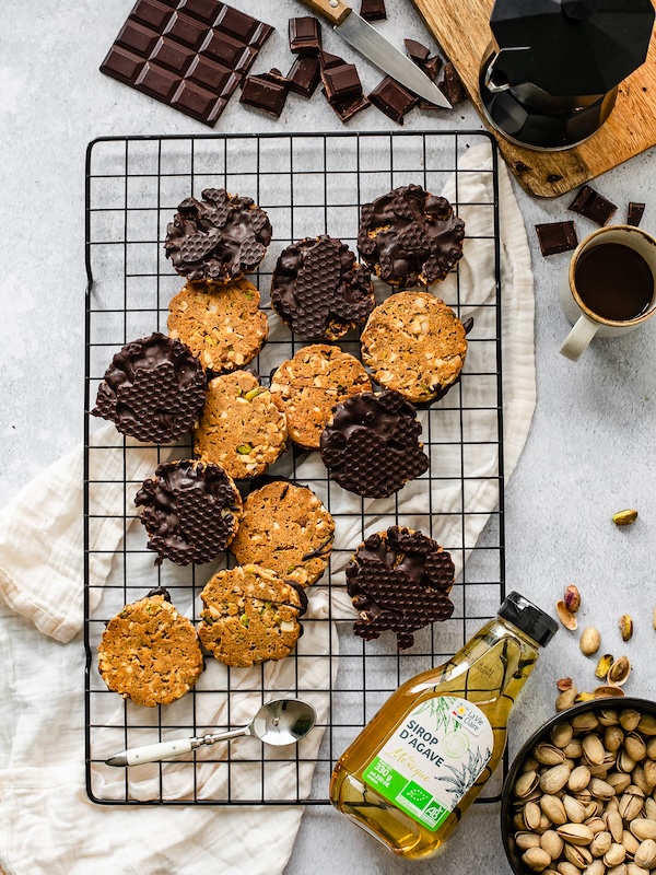 recette de Florentins amandes pistaches et chocolat