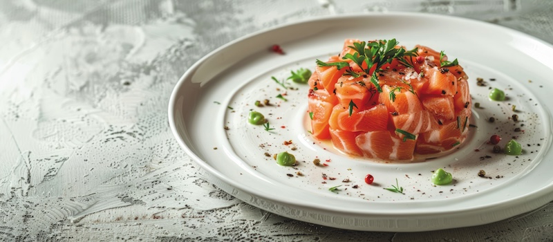 recette de Tartare aux deux saumons et pistache
