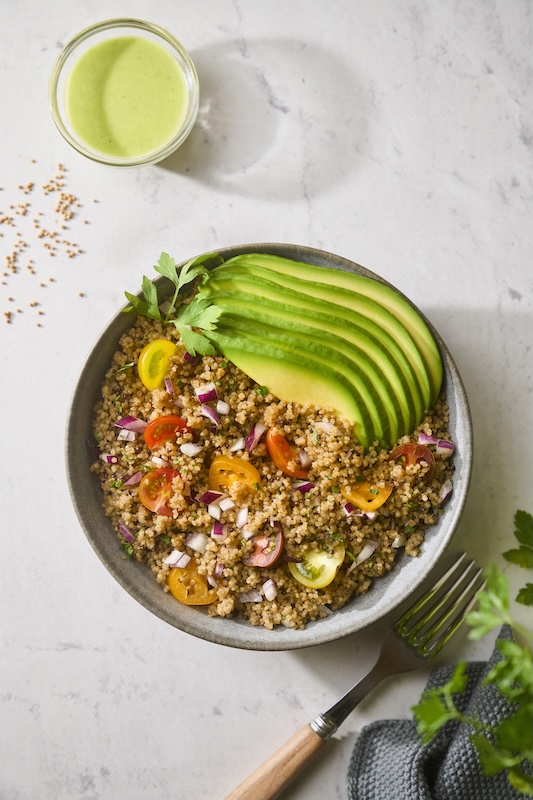 recette de Salade de quinoa à l’avocat