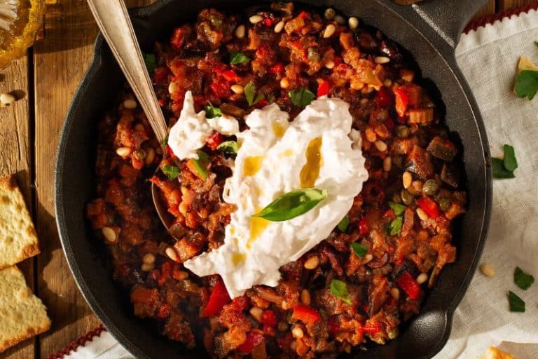 Caponata à la stracciatella