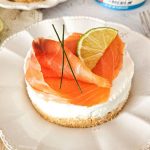 Cheesecake au fouetté de brebis et saumon