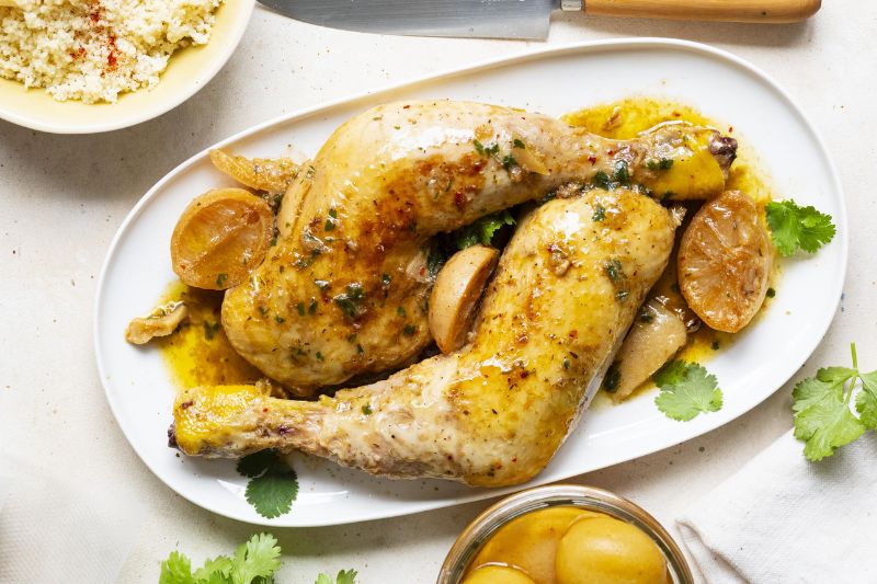 Cuisses de poulet au citron confit