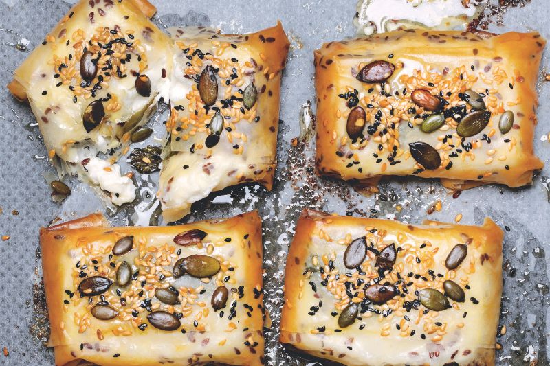 Feta en pâte filo et miel