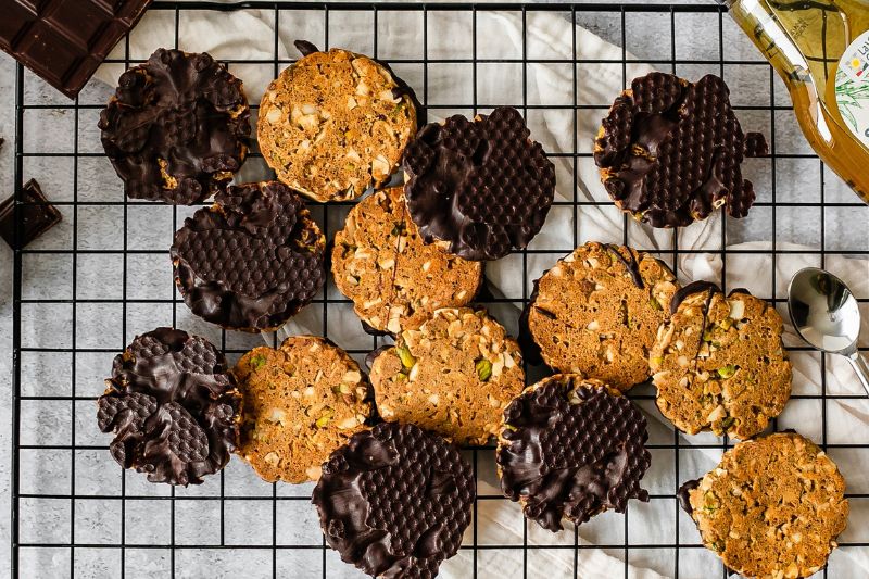 Florentins amandes pistaches et chocolat