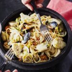 Linguine revisitées aux coquillages et artichaut