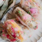 Rouleaux de printemps et sauce tahini