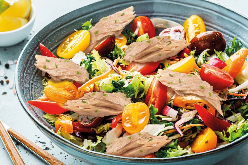 Salade estivale aux effilochés de thon