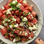 Salade feta pastèque