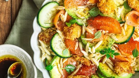 Salade d’avoines avocat saumon
