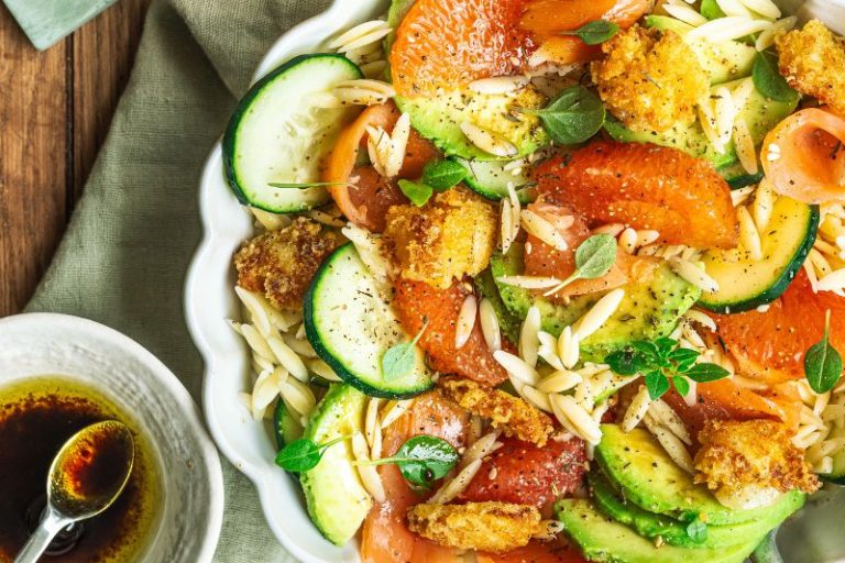 Salade d’avoines avocat saumon