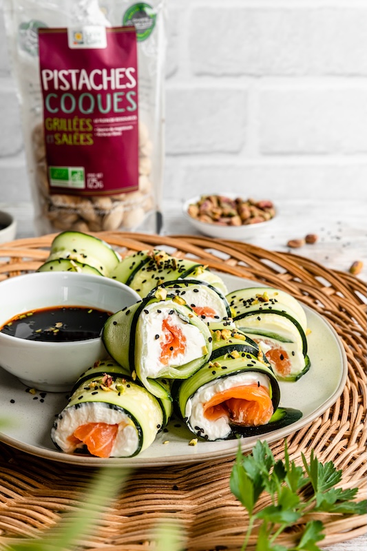 recette de Sushi spring rolls au concombre