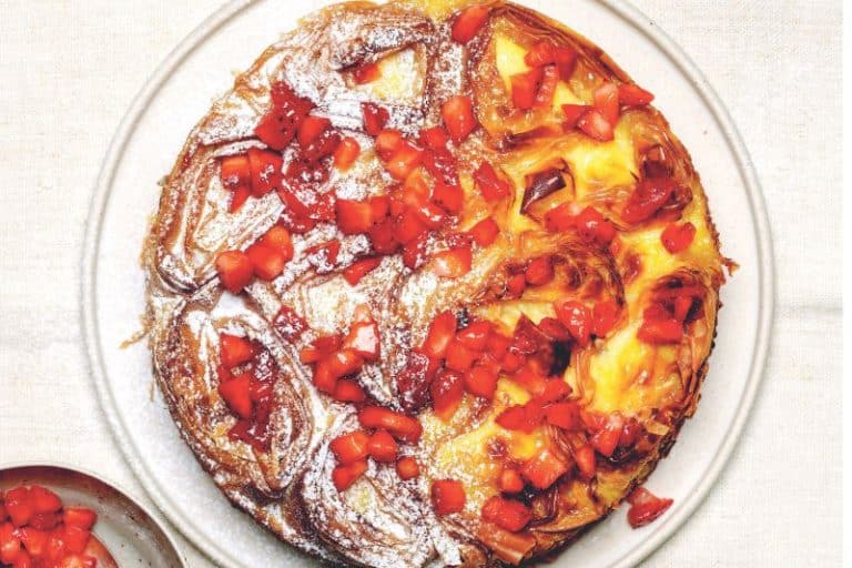 Tarte froissée à la fraise
