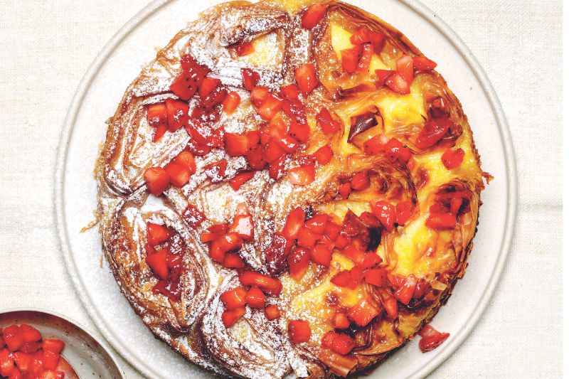 Tarte froissée à la fraise