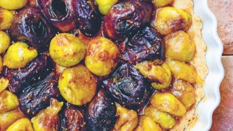 Tarte sablée aux figues poêlées
