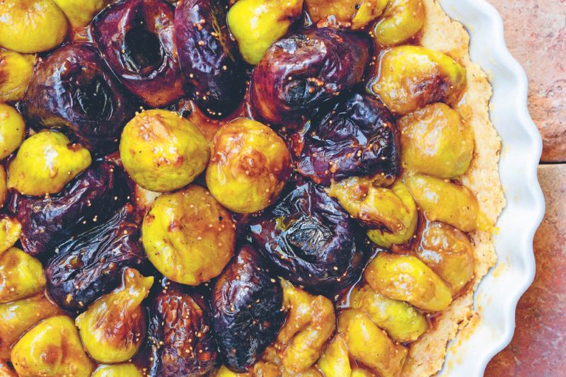 Tarte sablée aux figues poêlées