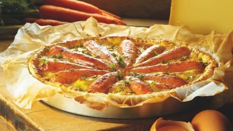 Tarte soleil au Beaufort et aux carottes