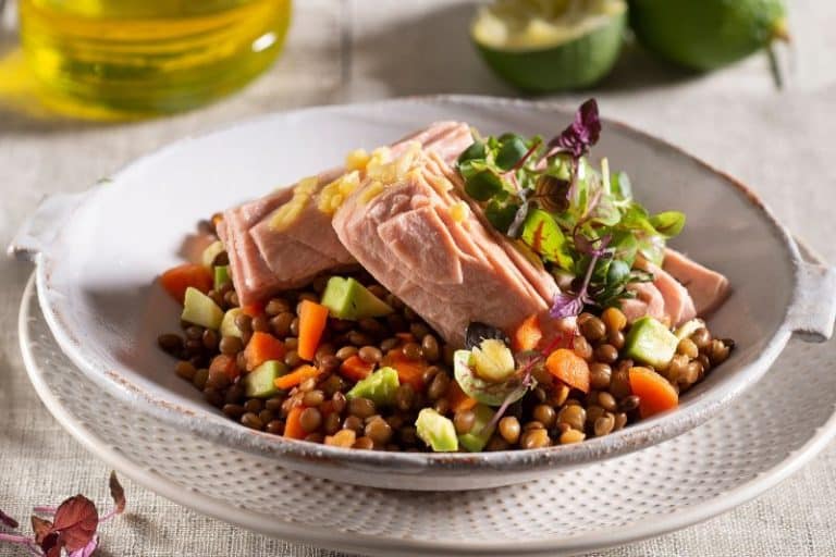 Salade de lentilles aux filets de thon