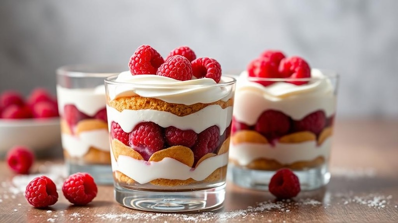 recette de Tiramisu aux framboises