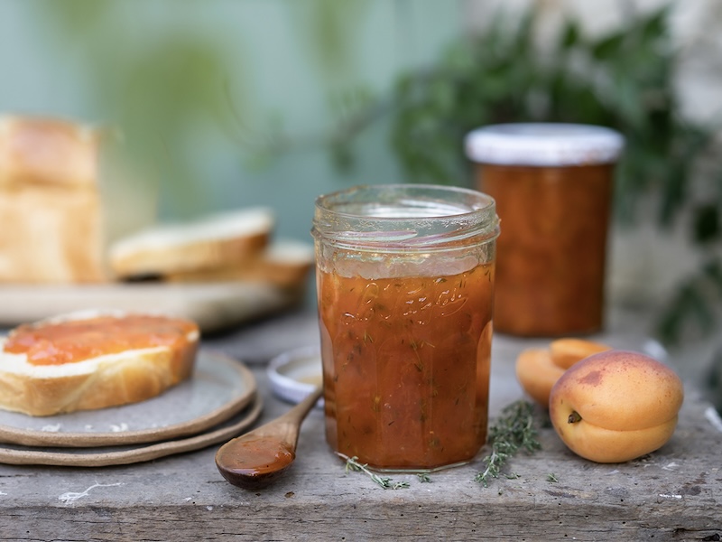 recette de Confiture d’abricots au thym