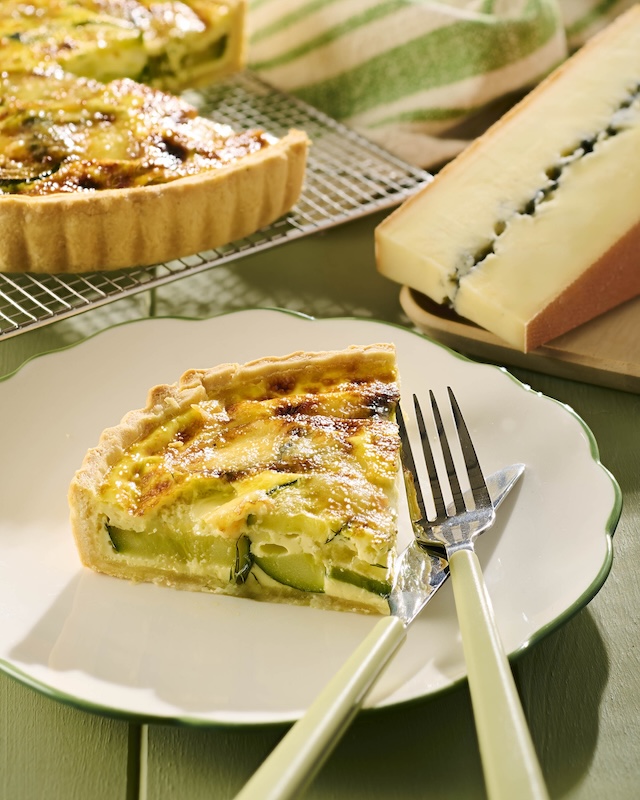 recette de Quiche aux courgettes et au Morbier