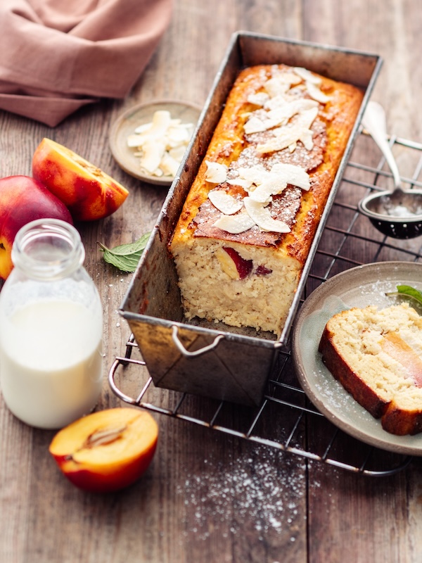 recette de Cake sans farine aux nectarines
