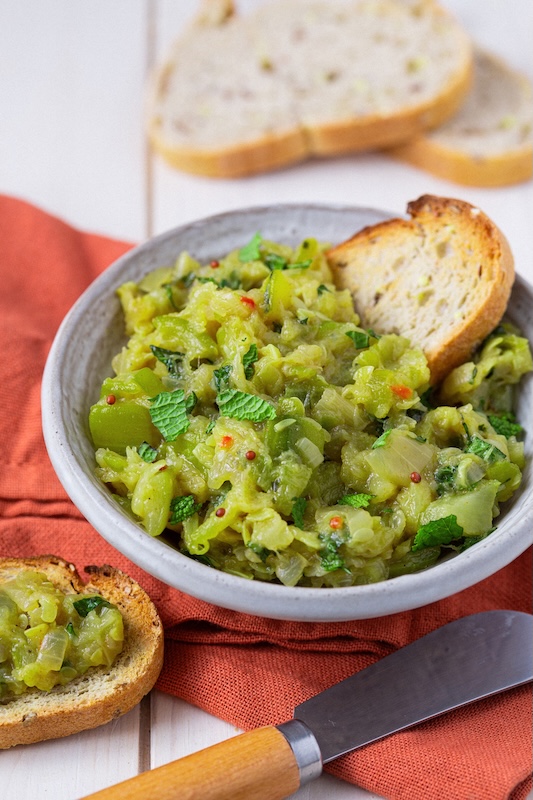 recette de Caviar de courgette à la menthe