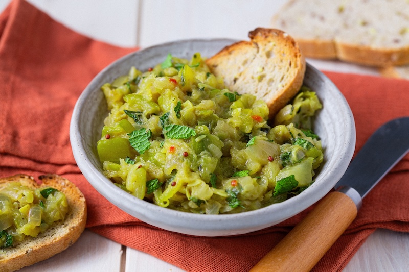 Caviar de courgette à la menthe