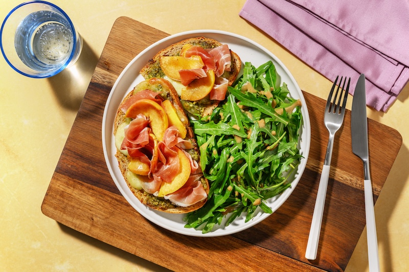 recette de Bruschetta aux nectarines grillées