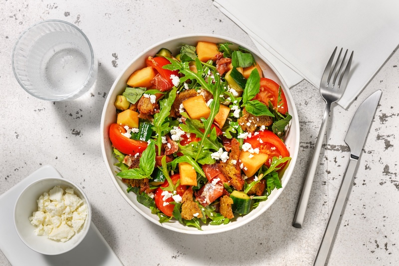 recette de Salade panzanella au melon