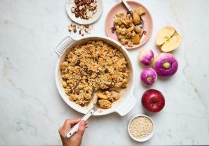 recette de Crumble aux pommes et aux navets