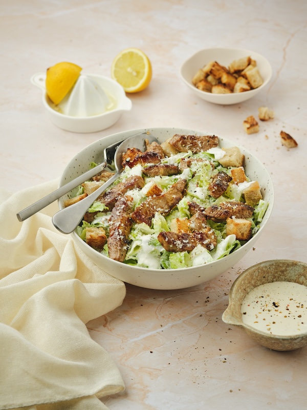 recette de Salade César revisitée à l’agneau