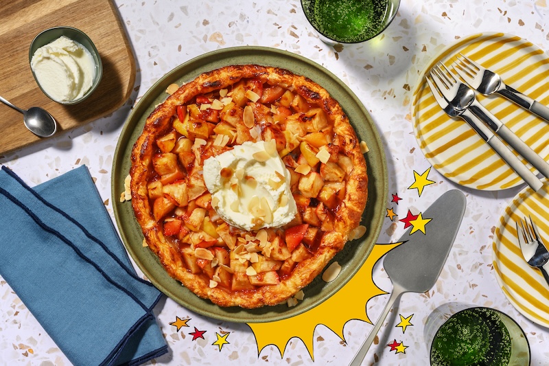 recette de Tarte aux pommes à la confiture de fraise