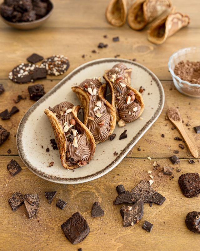 recette de Pancakes façon tacos au chocolat