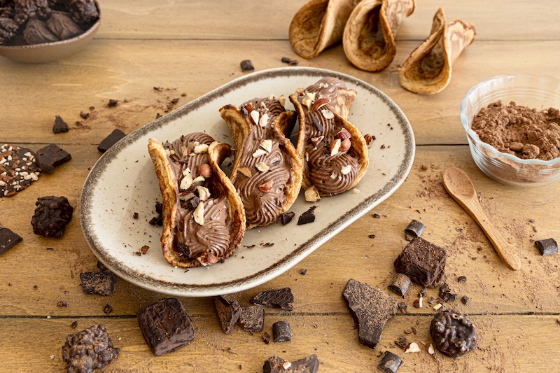 Pancakes façon tacos au chocolat